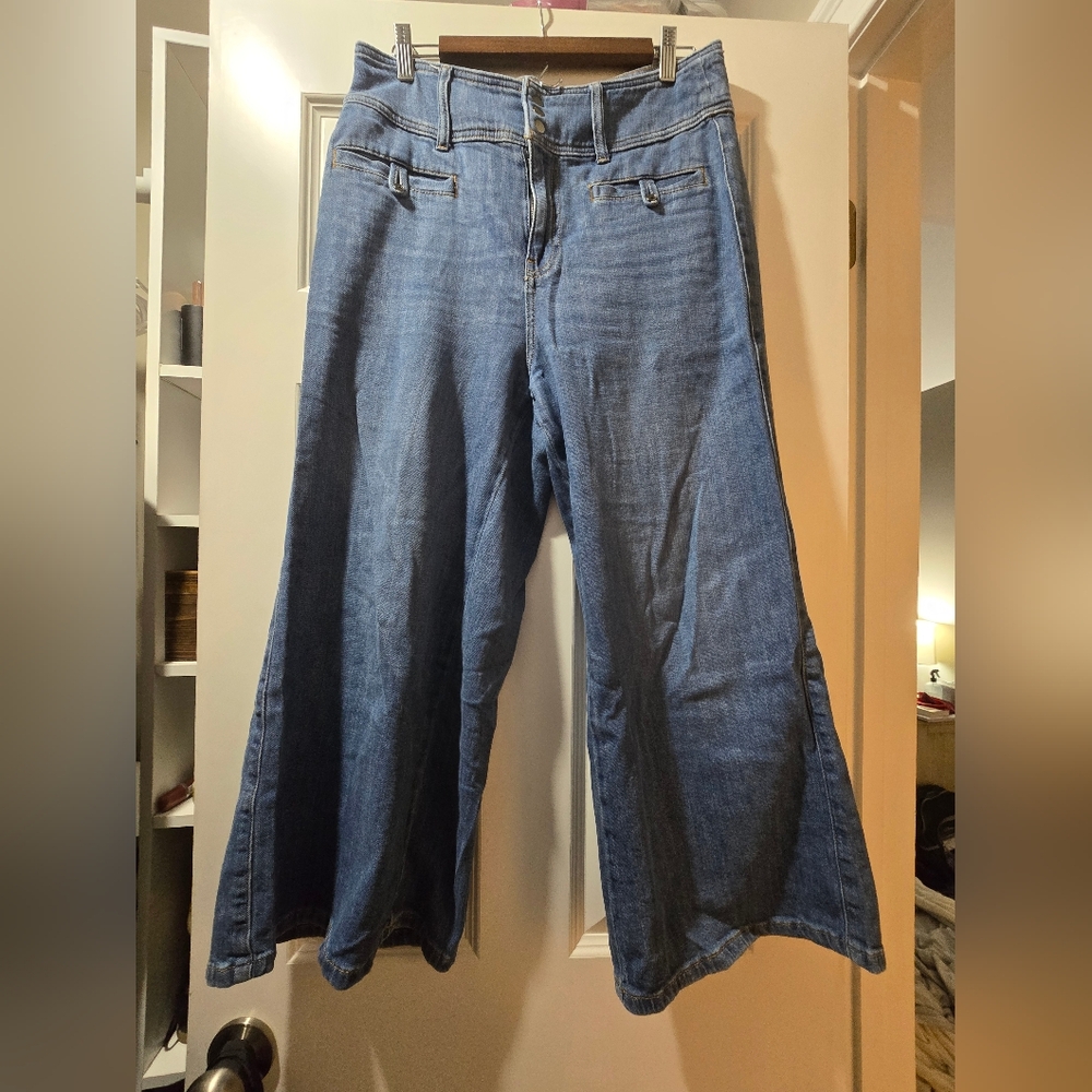 Women's Pilcro Cropped Wide-Leg  Trouser Jeans